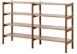 Étagère Acacia 160x40x100 Naturel Laqué KOPENHAGEN #125 -Massivmoebel24 09 350 493 1025 09