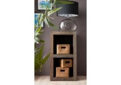 Étagère 48x35 Palissandre Huilé Gris Taupe NATURE GREY #55 -Massivmoebel24 09 350 550 0055 4