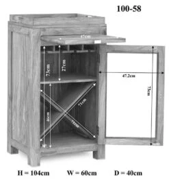 Étagère à Vin 60x40 Palissandre Huilé Gris Taupe NATURE GREY #94 10 Étagère à Vin 60x40 Palissandre Huilé Gris Taupe NATURE GREY #94 -Massivmoebel24 09 350 550 0094 8