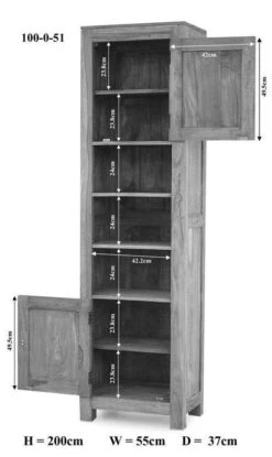 Étagère 55x37 Palissandre Huilé Gris Taupe NATURE GREY #151 10 Étagère 55x37 Palissandre Huilé Gris Taupe NATURE GREY #151 -Massivmoebel24 09 350 550 0151 8