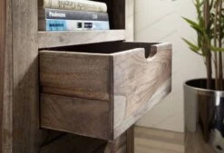 Étagère 55x37 Palissandre Huilé Gris Taupe NATURE GREY #154 -Massivmoebel24 09 350 550 0154 6