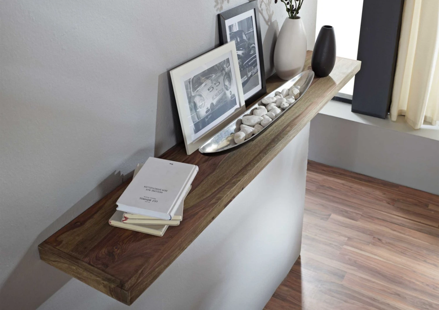 Étagère Murale 55x25 Palissandre Huilé Gris Taupe NATURE GREY #062 2 Étagère Murale 55x25 Palissandre Huilé Gris Taupe NATURE GREY #062 – Image 2