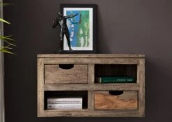 Étagère Murale 66x25 Palissandre Huilé Gris Taupe NATURE GREY #065 9 Étagère Murale 66x25 Palissandre Huilé Gris Taupe NATURE GREY #065 -Massivmoebel24 09 350 550 0165 3