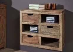 Étagère Murale 66x25 Palissandre Huilé Gris Taupe NATURE GREY #069