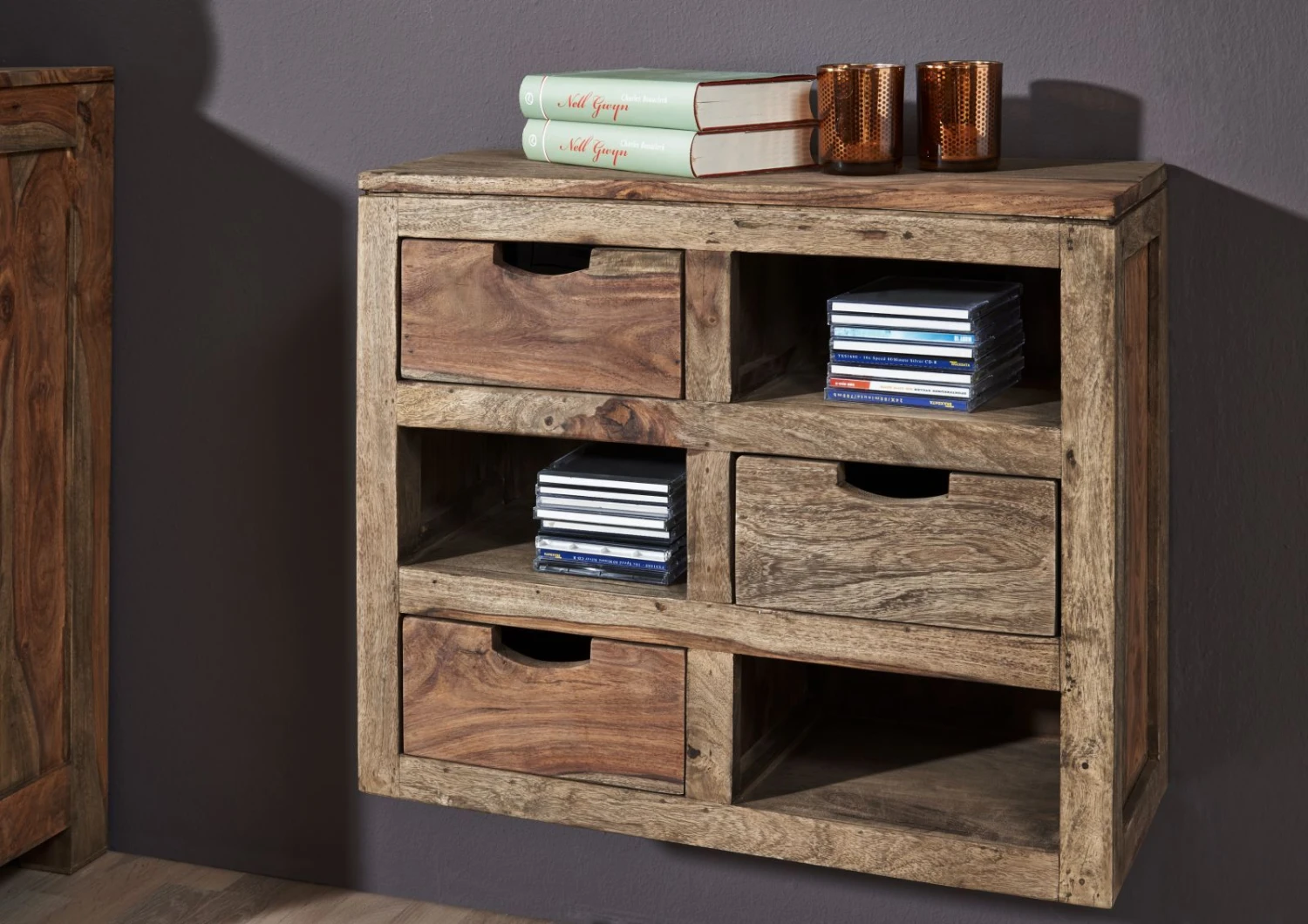 Étagère Murale 66x25 Palissandre Huilé Gris Taupe NATURE GREY #069 1 Étagère Murale 66x25 Palissandre Huilé Gris Taupe NATURE GREY #069