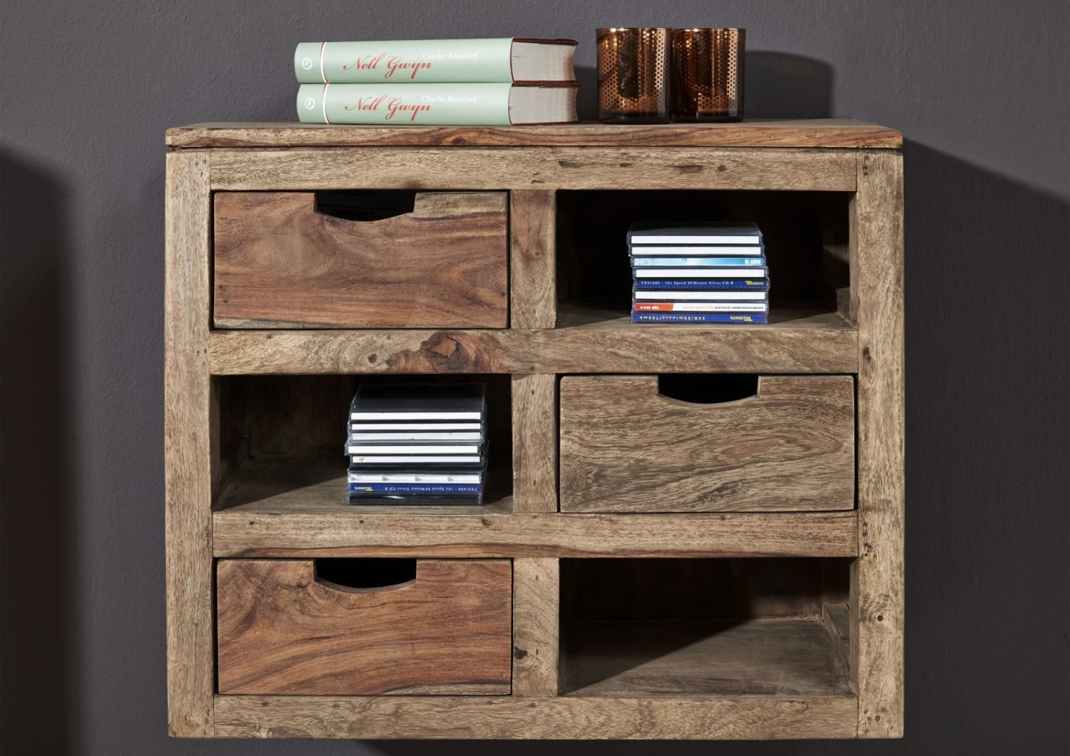 Étagère Murale 66x25 Palissandre Huilé Gris Taupe NATURE GREY #069 3 Étagère Murale 66x25 Palissandre Huilé Gris Taupe NATURE GREY #069 – Image 3