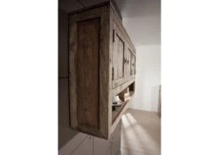 Meuble à Suspendre 115x25 Palissandre Huilé Gris Taupe NATURE GREY #0101 -Massivmoebel24 09 350 550 3001 3