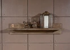 Étagère Murale 98x25 Palissandre Huilé Gris Taupe NATURE GREY #0109 -Massivmoebel24 09 350 550 3008 3 2