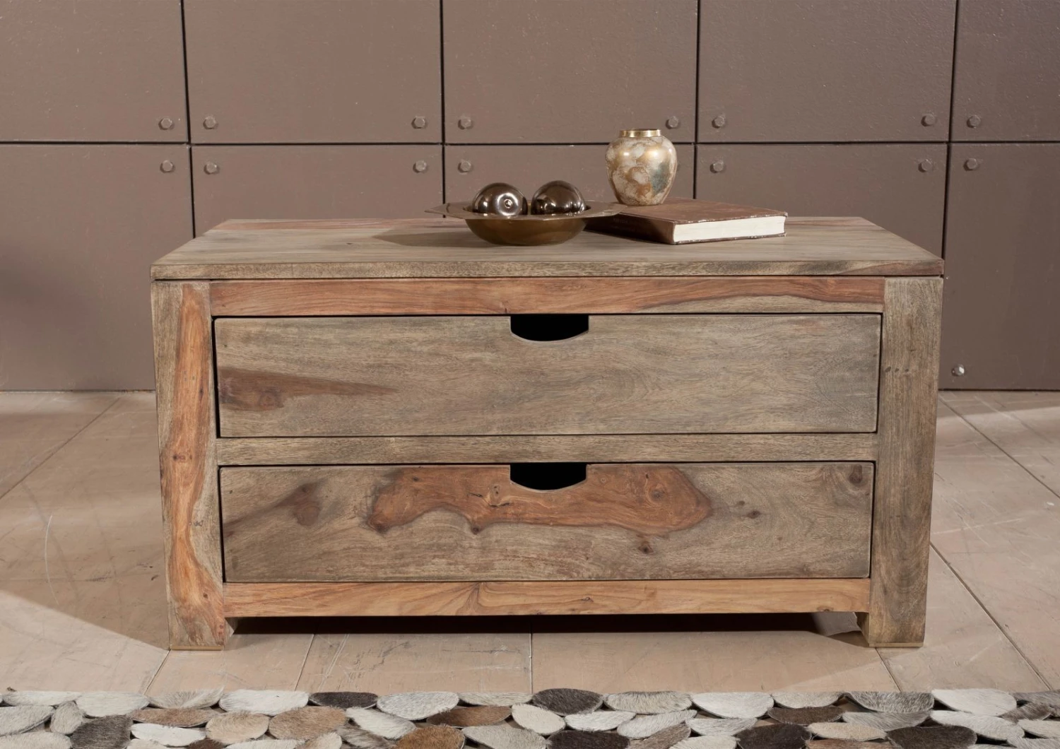 Petite Commode 87x45 Palissandre Huilé Gris Taupe NATURE GREY #0124 3 Petite Commode 87x45 Palissandre Huilé Gris Taupe NATURE GREY #0124 – Image 3