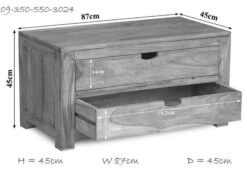 Petite Commode 87x45 Palissandre Huilé Gris Taupe NATURE GREY #0124 8 Petite Commode 87x45 Palissandre Huilé Gris Taupe NATURE GREY #0124 -Massivmoebel24 09 350 550 3024 8