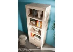 Étagère 65x42 Acacia Blanchi Blanc NATURE WHITE #50 -Massivmoebel24 09 350 552 0050 03