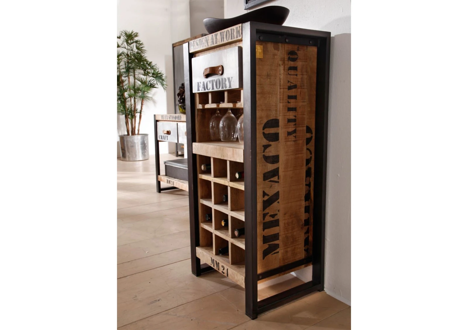 Étagère à Vin 51x40 Manguier Brut Imprimé Bois Naturel FACTORY #135 4 Étagère à Vin 51x40 Manguier Brut Imprimé Bois Naturel FACTORY #135 – Image 4