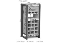 Étagère à Vin 51x40 Manguier Brut Imprimé Bois Naturel FACTORY #135 12 Étagère à Vin 51x40 Manguier Brut Imprimé Bois Naturel FACTORY #135 -Massivmoebel24 09 350 559 0135 8