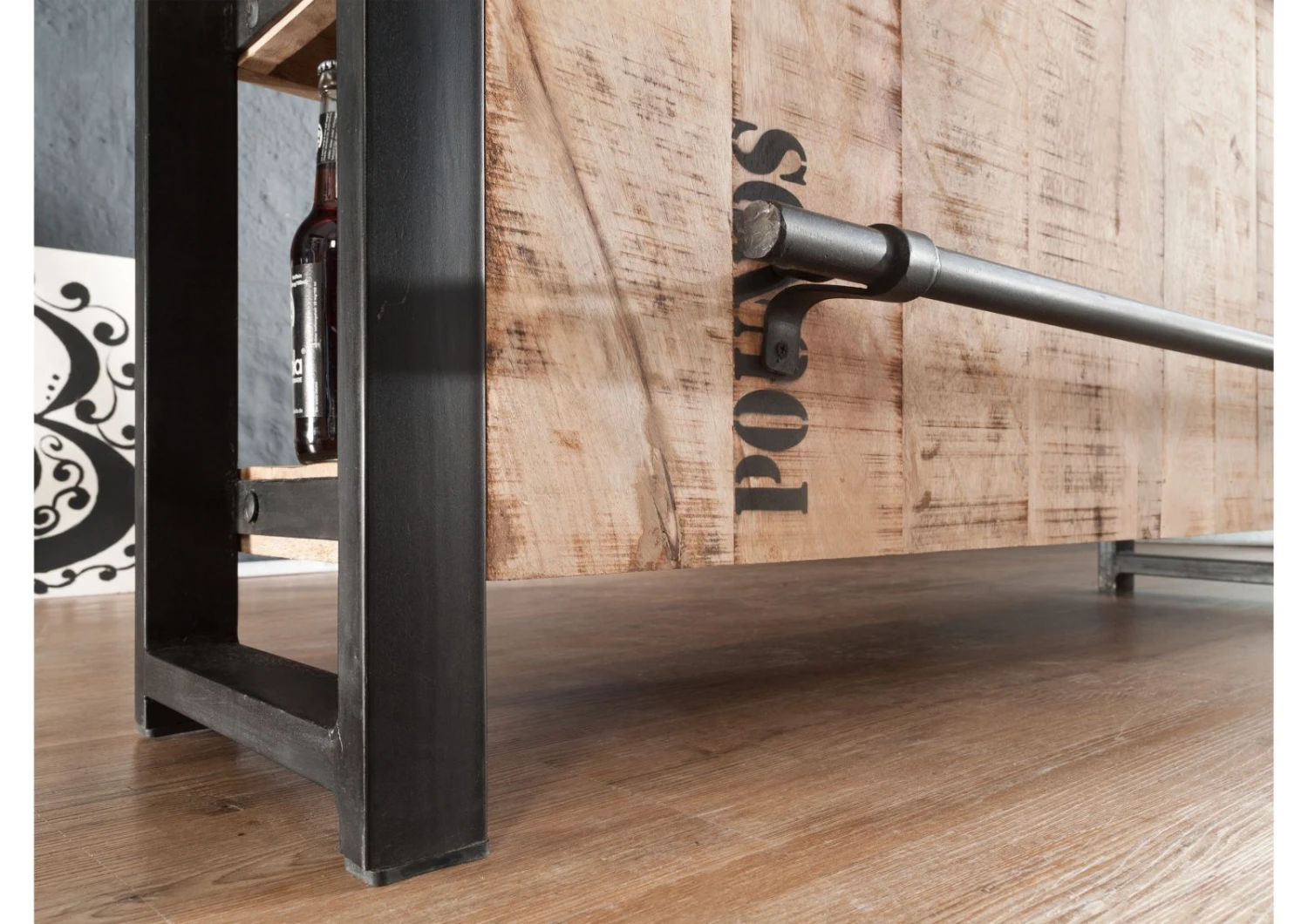 Meuble Bar 120x45 Manguier Brut Imprimé Bois Naturel FACTORY #140 4 Meuble Bar 120x45 Manguier Brut Imprimé Bois Naturel FACTORY #140 – Image 4