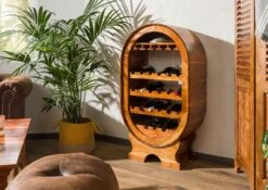 Étagère à Vin 67x35 Acacia Laqué Miel OXFORD #0533