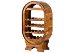 Étagère à Vin 67x35 Acacia Laqué Miel OXFORD #0533 15 Étagère à Vin 67x35 Acacia Laqué Miel OXFORD #0533 -Massivmoebel24 09 350 610 0P45 11