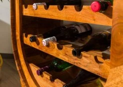 Étagère à Vin 67x35 Acacia Laqué Miel OXFORD #0533 13 Étagère à Vin 67x35 Acacia Laqué Miel OXFORD #0533 -Massivmoebel24 09 350 610 0P45 6