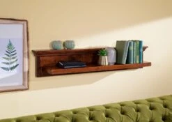 Étagère Murale 124x22 Acacia Laqué Nougat OXFORD #334