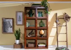 Étagère 96x35 Acacia Laqué Nougat OXFORD #336 -Massivmoebel24 09 350 620 0136 3