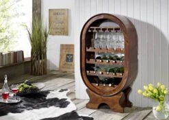 Étagère à Vin 67x35 Acacia Laqué Nougat OXFORD #533