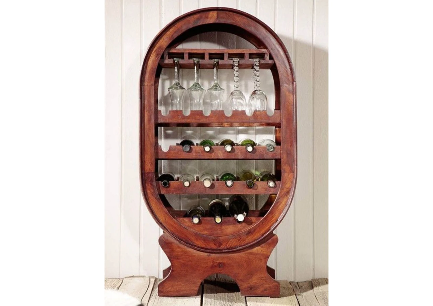 Étagère à Vin 67x35 Acacia Laqué Nougat OXFORD #533 2 Étagère à Vin 67x35 Acacia Laqué Nougat OXFORD #533 – Image 2