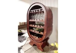 Étagère à Vin 67x35 Acacia Laqué Nougat OXFORD #533 8 Étagère à Vin 67x35 Acacia Laqué Nougat OXFORD #533 -Massivmoebel24 09 350 620 0P45 4