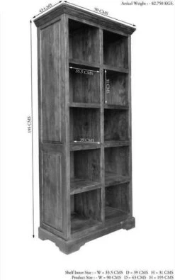 Étagère 90x43 Acacia Laqué Nougat OXFORD #435 -Massivmoebel24 09 350 620 7004 8