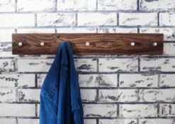 Portemanteau Mural 70x5 Palissandre Teinté Smoked Cherry TORONTO #140 -Massivmoebel24 09 350 665 0041 4