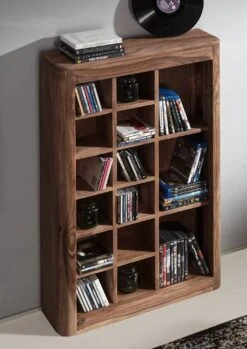 Étagère à CD/DVD 65x18 Palissandre Teinté Smoked Cherry TORONTO #150 -Massivmoebel24 09 350 665 0051 3