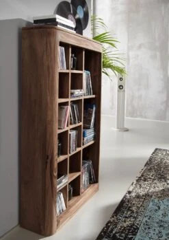 Étagère à CD/DVD 65x18 Palissandre Teinté Smoked Cherry TORONTO #150 -Massivmoebel24 09 350 665 0051 4