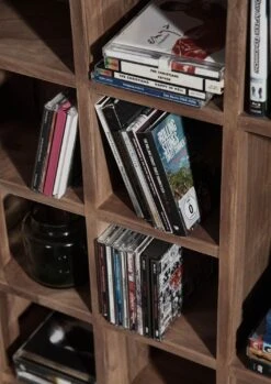 Étagère à CD/DVD 65x18 Palissandre Teinté Smoked Cherry TORONTO #150 -Massivmoebel24 09 350 665 0051 5