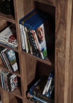 Étagère à CD/DVD 65x18 Palissandre Teinté Smoked Cherry TORONTO #150 -Massivmoebel24 09 350 665 0051 6