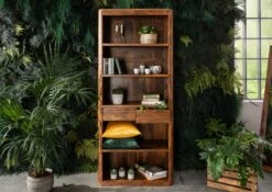 Étagère 88x40 Palissandre Ciré Noisette TORONTO #218 -Massivmoebel24 09 350 665 1018 3