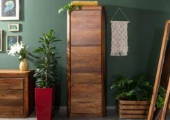 Armoire Penderie 70x37 Palissandre Ciré Noisette TORONTO #236 -Massivmoebel24 09 350 665 1036 3