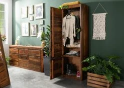 Armoire Penderie 70x37 Palissandre Ciré Noisette TORONTO #236 -Massivmoebel24 09 350 665 1036 4