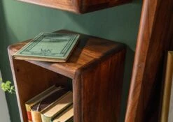 Étagère Murale 45x20 Palissandre Ciré Noisette Lot 3 Pièces TORONTO #242 -Massivmoebel24 09 350 665 1042 5