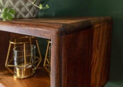 Étagère Murale 45x20 Palissandre Ciré Noisette Lot 3 Pièces TORONTO #242 -Massivmoebel24 09 350 665 1042 6