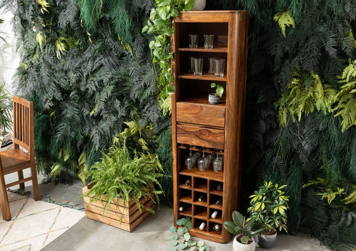 Étagère à Vin 50x36 Palissandre Ciré Noisette TORONTO #249 2 Étagère à Vin 50x36 Palissandre Ciré Noisette TORONTO #249 – Image 2