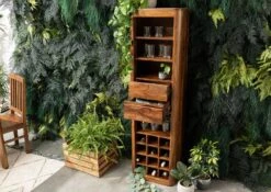 Étagère à Vin 50x36 Palissandre Ciré Noisette TORONTO #249 12 Étagère à Vin 50x36 Palissandre Ciré Noisette TORONTO #249 -Massivmoebel24 09 350 665 1049 4