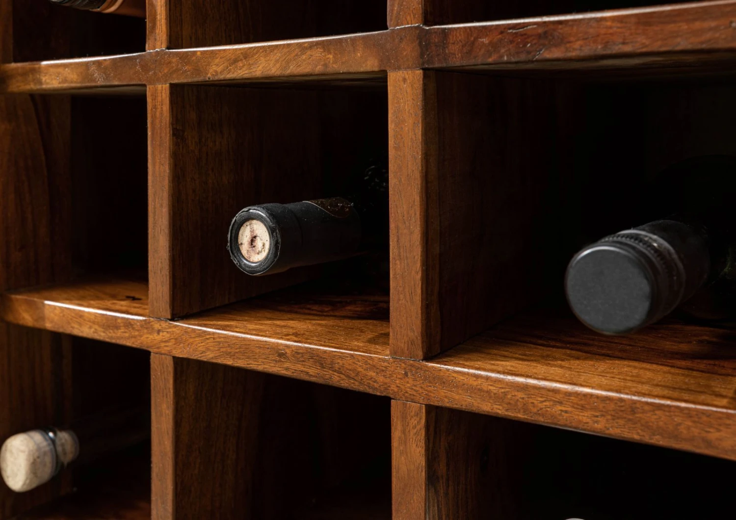 Étagère à Vin 50x36 Palissandre Ciré Noisette TORONTO #249 6 Étagère à Vin 50x36 Palissandre Ciré Noisette TORONTO #249 – Image 6