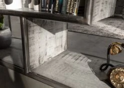 Étagère 183x40 Manguier Laqué Gris HEAVY INDUSTRY #106 9 Étagère 183x40 Manguier Laqué Gris HEAVY INDUSTRY #106 -Massivmoebel24 09 350 677 0004 4