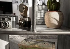 Étagère 183x40 Manguier Laqué Gris HEAVY INDUSTRY #106 10 Étagère 183x40 Manguier Laqué Gris HEAVY INDUSTRY #106 -Massivmoebel24 09 350 677 0004 5