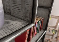 Étagère 90x40 Manguier Laqué Gris HEAVY INDUSTRY #107 10 Étagère 90x40 Manguier Laqué Gris HEAVY INDUSTRY #107 -Massivmoebel24 09 350 677 0005 4