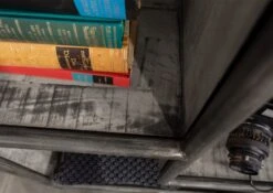 Étagère 90x40 Manguier Laqué Gris HEAVY INDUSTRY #107 12 Étagère 90x40 Manguier Laqué Gris HEAVY INDUSTRY #107 -Massivmoebel24 09 350 677 0005 6