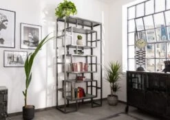 Étagère 100x40 Manguier Laqué Gris HEAVY INDUSTRY #108