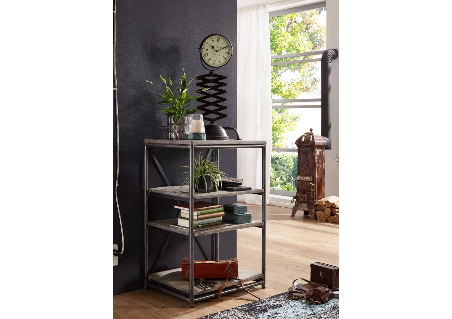 Étagère 61x46 Manguier Laqué Gris HEAVY INDUSTRY #111 1 Étagère 61x46 Manguier Laqué Gris HEAVY INDUSTRY #111