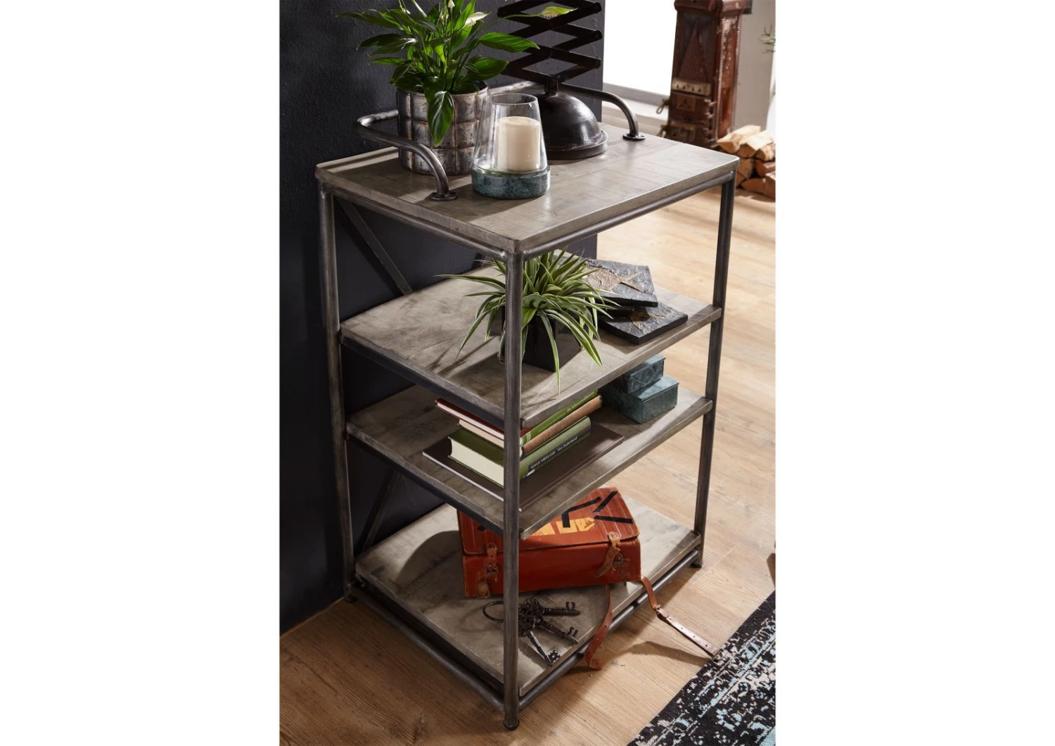 Étagère 61x46 Manguier Laqué Gris HEAVY INDUSTRY #111 2 Étagère 61x46 Manguier Laqué Gris HEAVY INDUSTRY #111 – Image 2