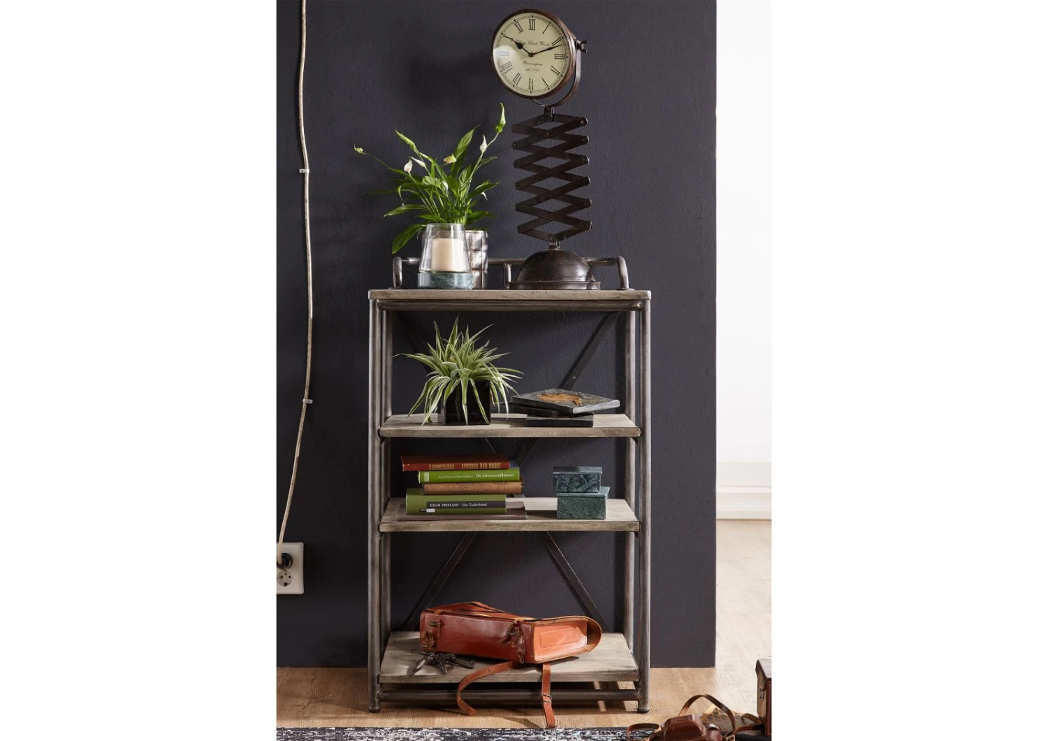 Étagère 61x46 Manguier Laqué Gris HEAVY INDUSTRY #111 3 Étagère 61x46 Manguier Laqué Gris HEAVY INDUSTRY #111 – Image 3