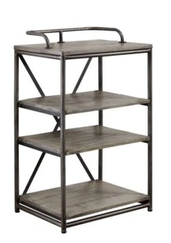 Étagère 61x46 Manguier Laqué Gris HEAVY INDUSTRY #111 12 Étagère 61x46 Manguier Laqué Gris HEAVY INDUSTRY #111 -Massivmoebel24 09 350 677 0014 6