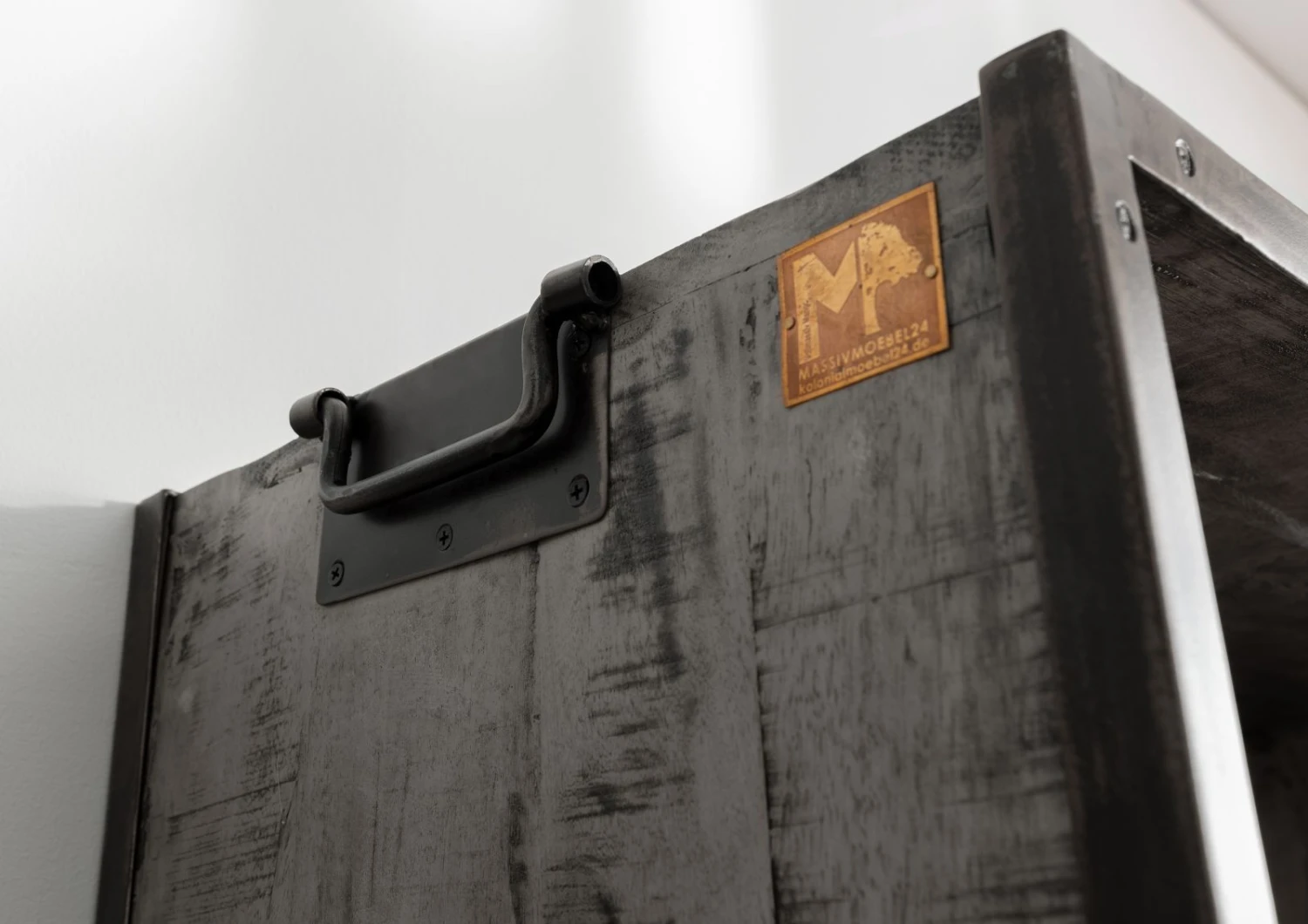 Étagère 100x45 Manguier Laqué Gris HEAVY INDUSTRY #113 4 Étagère 100x45 Manguier Laqué Gris HEAVY INDUSTRY #113 – Image 4